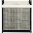 STO STO Laundry Hamper 2 Section, 100L Rolling Laundry Sorter Cart with Removable and Washable Liner Bag, Clothes Hamper with Wheels and Metal Handle for Laundry Room and Bedroom