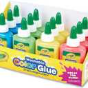CRAYOLA Washable Color Glue PK Tray, 12 Pcs