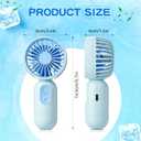Rossesay 36 Pcs Mini Portable Fan Bulk Cute Handheld Lightweight Small Little Personal Hand Eyelash Fan 3 Speeds USB Rechargeable for Women Men Indoor Outdoor Makeup Travel (Blue)