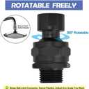 Shower Head Swivel Ball Adapter Brass Adjustable Shower Arm Connector Universal Showering Component (Matte Black)