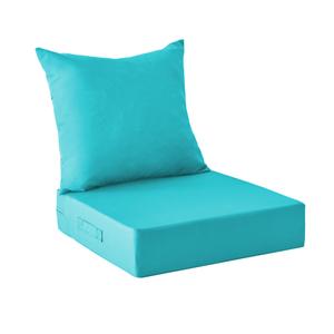 IPYNBAP Outdoor Cushions for Patio Furniture,Outdoor Seat Cushion Set 24 x 24 x 4 Inch,Waterproof & Fade Resistant Outdoor Chair Cushions,Deep Patio Chair Cushion with Removable Cover,Teal