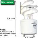 13 Watt GU24 Base 2 Prong Light Bulb, CFL T2 Mini Twist Lock Spiral Compact Bulbs Self Ballasted, 2700K Soft Warm White, 4 Pack