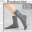 4 Pairs Womens Crew Socks Casual Knit Cotton Socks with Heart Design | Warm Comfy Breathable Sock for Everyday Casual Dress Wear