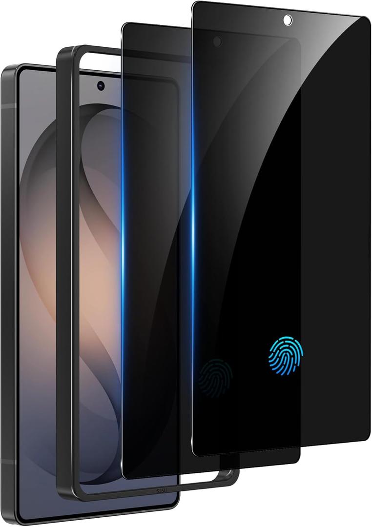 2 Pack for Samsung Galaxy S26 Ultra Privacy Screen Protector Tempered Glass, Fingerprint Unlocking, 25 Anti Spy S26 Ultra Screen Protector, Full Coverage, Case Friendly, Easy Installation
