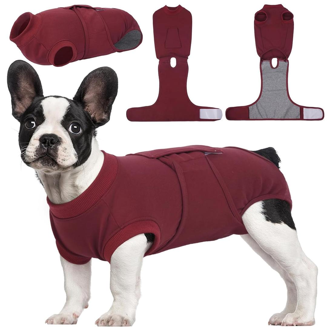 Kuoser Dog Surgery Recovery Suit, Recovery Suit for Female Male Dogs, Dog Onesie After Surgery Spay Neuter, Anti-Licking Pet Surgical Recovery Snugly Suit, Bodysuit for Abdominal Wounds Skin Disease, L