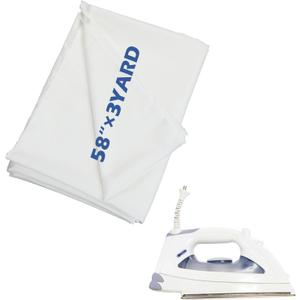 Tegeme 58 x 108 Soft and Stable White 100% Polyester Stabilizer Single Sided Interfacing Fabric for Fabric Sewing and DIY Crafts Supplies