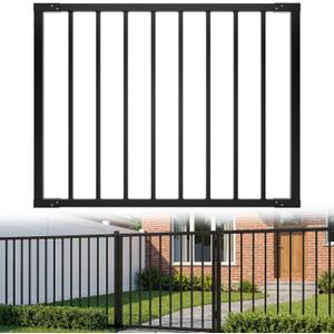 Deck Fence Gate Outdoor 42" Hx48 W Heavy Duty Steel Anti-Rust Door with Customizable Width, Metal Gate for Residential, Yard, Patio(No Hinge)