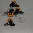 Stem Caster Wheels 2 Inch Heavy Duty Threaded Stem Casters UNC 3/8"-16 x 1 Swivel Casters Set of 4 with Safety Dual Locking Wheel for Furniture and Cart