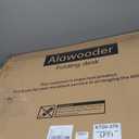 Alawooder Folding Desk 40 Inch - Small Foldable Desk for Small Space Minimalist, Space Saving Collapsible Compact Desk Portable Table for Craft, Writing, Study and Work (No Assembly Required) (White)