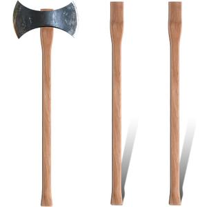 Lasnten 2 Pack 36 Inch Double Bit Axe Handles, Hickory Wood Replacements