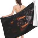 Rottweiler Beach Towel Dog Sand-Free Microfiber Bath Towel Ultra Soft Quick Dry Pool Towel Absorbent Towel Lightweight Towel Gifts for Outdoor Bathroom Swimming Decor 31inx51in