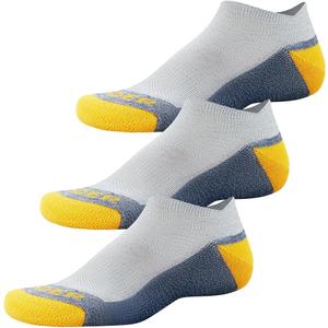 WANDER Merino Wool Ankle Running Hiking Socks 3 Pairs Lightweight Cushioned Sweat-Wicking No Show Athletic Socks Men Women (X-Large, Yellow)