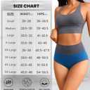 Eiggam High Waisted Underwear for Women Tummy Control Panties Cotton Briefs Full Coverage Breathable Underwear Packs Women (XXL)