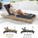 Outdoor Lounge Chair Cushions with Pillow Ties Water Fade Resistant, 1 PACK 81"x27"x4.5"