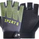 Girls Fingerless Bike Gloves, Sport Gloves for 4-10 Year Girls Monkey Bars Rock Climbing Cycling Biking Fishing (Green)