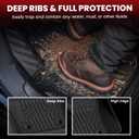 LASFIT Floor Mats for Toyota Tacoma 2024-2026 Double Cab Gas (Only Fit Manual Tran) All Weather TPE Floor Liners for Custom Fit Tacoma Front&Rear 2 Row Mats (Not Fit Xtra Cab or Hybrid or Auto Trans)