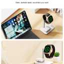 2 in 1 Charger Stand for Apple Watch and AirPods, Foldable Watch Charging Dock Compatible with Apple Watch Series Ultra/10/9/8/7/6/Se/5/4/3 & Airpods Pro/4/3/2/1