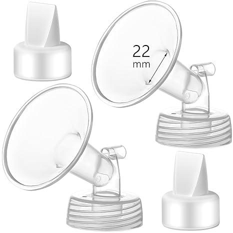 Momstouch 22mm Flange and Duckbill Valve Compatible with Spectra S1 S2 9 Plus Breastpump Replacement to Spectra Pump Parts, Not Original, Replace Accessories.