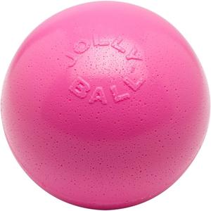Jolly Pets Bounce-n-Play Dog Toy Ball, 8 Inches, Pink, All Breed Sizes