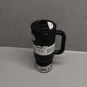 Ello Port 30oz Tumbler with Carry Loop & Integrated Handle | Vacuum Insulated Stainless Steel Reusable Water Bottle Travel Mug | Leak Proof Lid | Flexible Straw | BPA-Free | Dishwasher Safe | Black