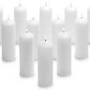 Parnoo Pillar Candles  2x6 Unscented Candle Set of 12 Dripless, Smokeless, and Clean Burning Household Dinner Candles  Perfect for Weddings, Parties, Dinners  Set of 12 (White)