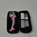 VLOXO Cordless Electric Scissors, Cardboard Cutter with Safety Lock 4.2V Electric Mini Cutter Power Rotary Scissors for Leather Felt Rug Box with Storage Box Pink