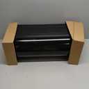 Brunswick Large, Steel, Post Mount Mailbox, Black with Brushed Nickel