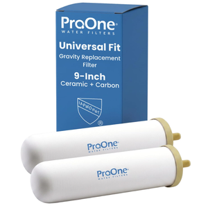 ProOne 9-Inch Gravity Water Filter Replacement G-Series 2-Pack - Universally Compatible with Gravity Water Filter Systems - NSF/ANSI Certified to Reduce Lead, Reduce Microplastics, & Total PFAS