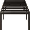 Yicensen 24 Inch High Twin Bed Frames with Rounded Corner Legs, Heavy Duty Metal Twin Size Platform Bed Frame No Box Spring Needed, Easy Assembly, Noise Free, Black