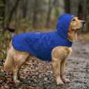 Dog Raincoat Reflective Adjustable Hooded Pet Rain Jacket Poncho with Leash Hole for Dogs S-5XL