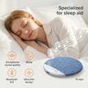 Ultra-Thin Bluetooth Pillow Speaker,Mini Portable Under Pillow Speaker with White Noise Timer Wireless Sleep Aid,Bone Conduction Sound Design for Side Sleepers,Private Stereo Sound for Adult&Kid,Blue