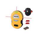 PREXISO Multi Surface Laser Level LED Light Vial, 30Ft Horizontal & Vertical Line Laser with Wall Mount Base, 2 Pins, 10 Sticker, 2 AA Batteries for Hanging Frames & Picture, Construction Wall Writing