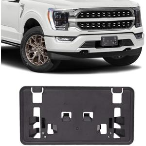 Front Bumper License Plate Bracket Holde Frame Compatible with 2021 2022 2023 Ford F150, 2.7L, 3.0L, 3.5L V6 Replace, ML3Z-17A385-BB (NOT for Platinum Raptor)