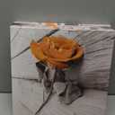 Burnt Orange Canvas Wall Art Flowers Pictures Wall Decor for Living Room Vintage Rose Paintings Bathroom Decor Rustic Farmhouse Floral Posters Modern Artworks Kitchen Home Decorations 12x12 4Pcs