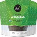 Elan Organic Chia Seeds, 8.8 oz, Natural Raw Black Chia Seeds, Plant-Based, Non-GMO, Vegan, Gluten-Free, Kosher, Gels Easily, Superfood (Pack of 8)