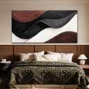 QSQ Large Abstract Black And White Wall Art For Living Room 29 X 58 In