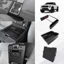 Muslogy Center Console Organizer Compatible with 2024 2025 2026 Toyota Tacoma 4th Gen Accessories Interior Storage Box Insert Tray Phone Pocket(Console Organizer+Hanging Storage +Hidden Box)