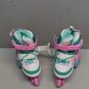 NEMONE Mermaid Light up Roller Skates for Girls, Purple Blue Skates for Toddlers, Beginner Kids Butterfly Roller Skates Indoor Outdoor, Size X