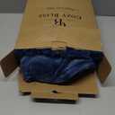 Cozy Bliss Faux Fur Throw Blanket for Couch, Cozy Warm Plush Striped Blanket for Sofa Bedroom Living Room, 50 * 60 Inches Navy Blue