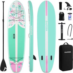 Inflatable Stand-Up Paddle Boards Widths Inflatable Paddle Board with SUP Accessories, Camera Mount, Basic All-Around SUP Board for All Skill Levels, Up to 450lbs, Style: Projective 10'*31"