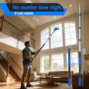 26FT Reach Telescopic Extension Pole, 5-20FT Paint Roller Extension Pole with Flip-Lock Design, Aluminum Alloy Threaded Head for Painting Cleaning Dusting & Window Washing Tools