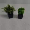 Der Rose 2 Pack Fake Plants Small Artificial Plants in Blue Pots Faux Plants Indoor for Home Room Bathroom Living Room Decor
