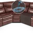 KinCam Waterproof Recliner Sectional Couch Covers, Oversized Reclining Sofa Covers for L Shape Couch, Non Slip Couch Cover for Sofa Washable Slipcover (1 Seat Couch Cover, Chocolate)