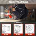 Retractable Air Hose Reel | Rewind 50 ft x 3/8 in Hybrid Air Hose Max 300PSI | Heavy Duty Air Compressor Hose Reel with Auto Rewind and Bracket | Ceiling|Wall Mount for Garage | Workshop | Home Studio