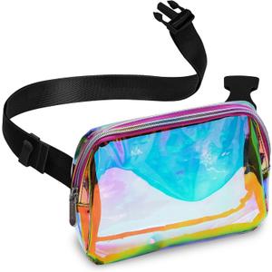 Laser Gold Pink Crossbody Belt Bag for Women – Stylish Fanny Pack, Functional and Fashion Waist Packs for Travel, Festivals, and Everyday Use