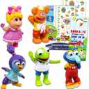 Muppets Babies Cake Toppers - Bundle with 5 Pc Muppets Cake Topper Figures, Tattoos, Door Hanger for Kids | Muppets Birthday Party Supplies, Party Favors
