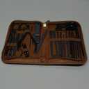 Manicure Set Professional Nail Clipper Kit-26 Pieces Stainless Steel Manicure Kit,Nail Care Tools with Luxurious Travel Case (Brown)