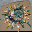Sun Moon & Stars Metal Wall Hanging Garden Art 25 Inches Diameter