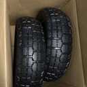 10" Flat-Free Solid Tire and Wheel Replacement 4.10/3.50-4, with 5/8" Axle Bore Hole, 2.2" Offset Hub, Compatible with Hand Truck Tire Garden Wagon Trolley Dolly