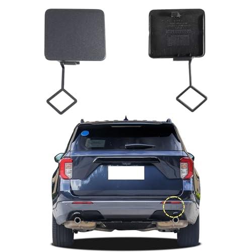 Goholy Car Rear Bumper Tow Hook Cover Compatible with Ford Explorer 2020 2021 2022 2023 74253KX LB5Z17K922AA LB5Z-17K922-AA Small Lid Towing Eye Cap Painted Gray Right Passenger Side